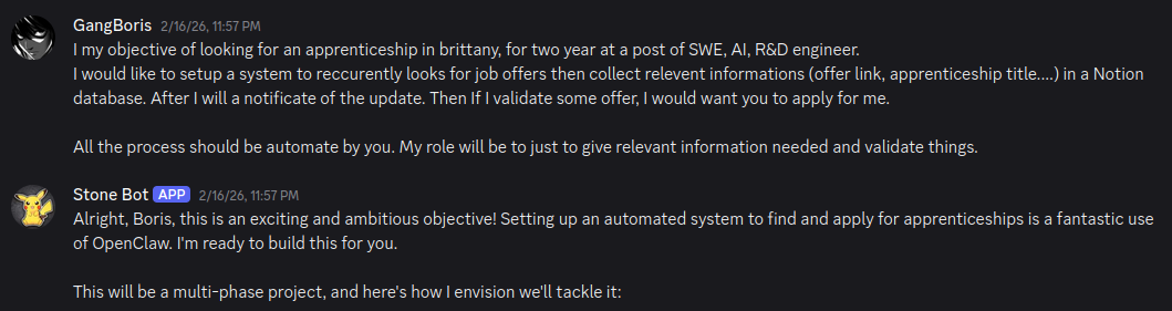 Chat Apprenticeship Screenshot